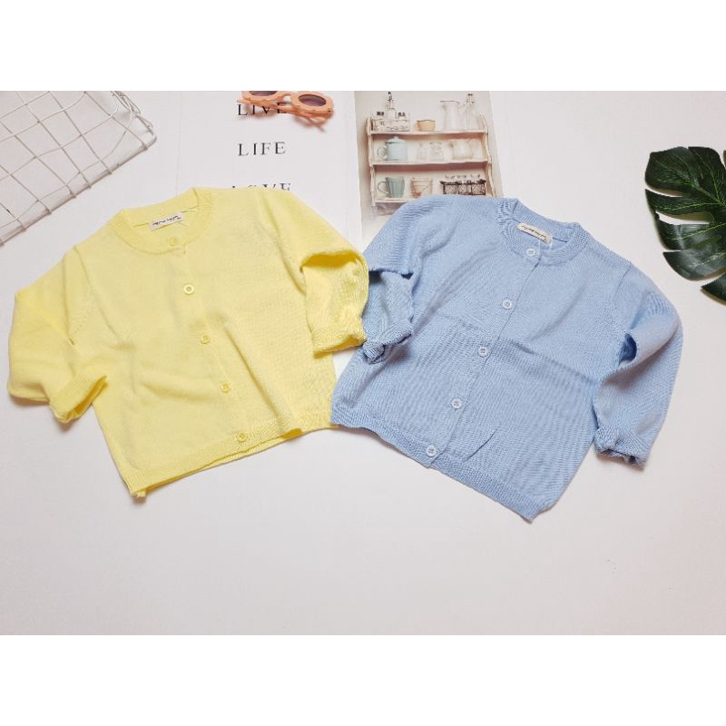 Áo khoác cho bé gái, áo len Cardigan chất mỏng nhẹ size nhí