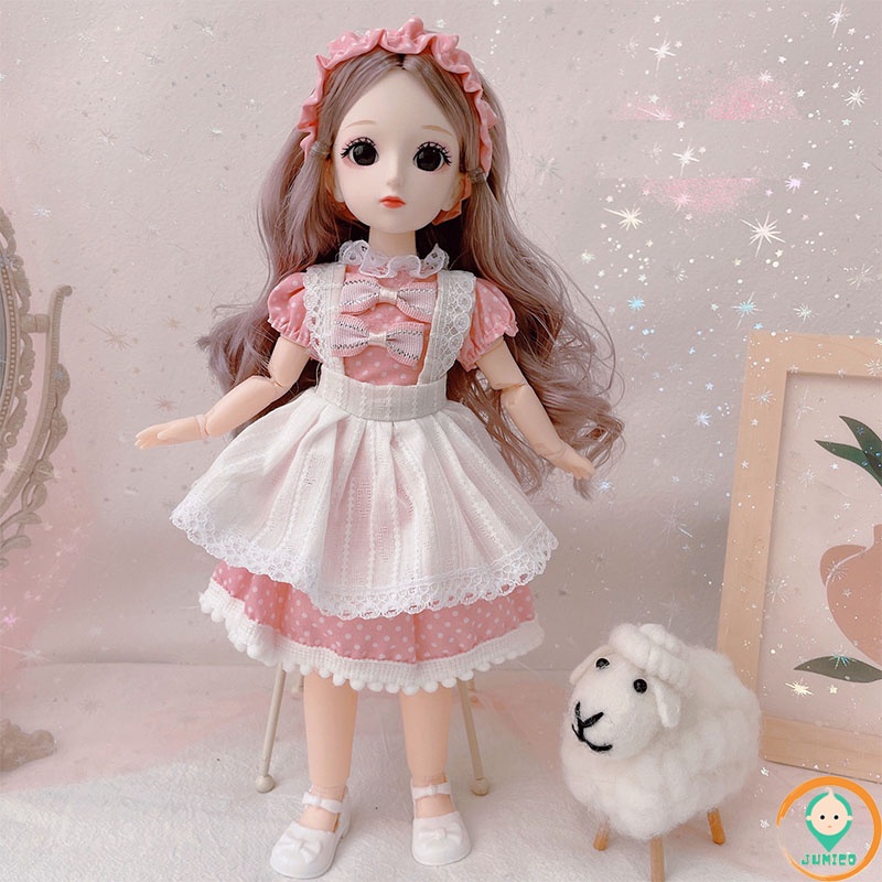 Búp bê barbie 30cm có khớp giá rẻ, đồ chơi cho bé gái thông minh tư duy vận động JUMICO BUB2