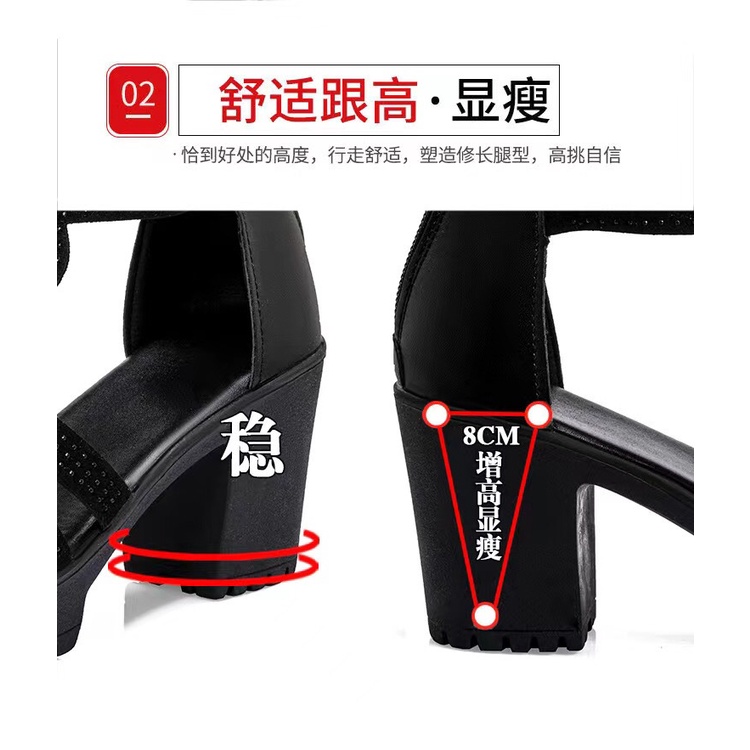 Giày Sandal Cao Gót Bằng Da Mềm Thời Trang Mùa Hè Hàn Quốc Dành Cho Nữ