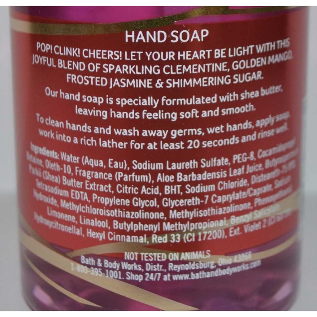 Xà phòng rửa tay diệt khuẩn Bath &amp; Body Works Be Joyful Hand Soap 281ml (Mỹ)