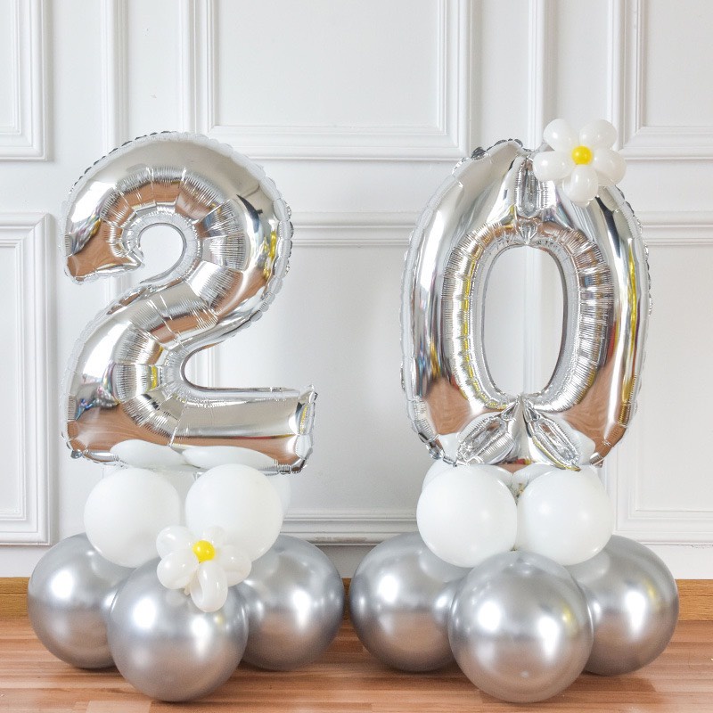 Set Bóng Trang Trí Sinh Nhật Tự Trang Trí MS781 Chọn Màu Bạc/ Vàng Mẫu Hót Nhất 2021