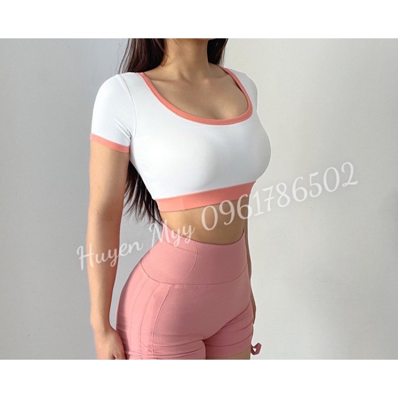 ÁO CROPTOP PHỐI VIỀN SIÊU ĐẸP