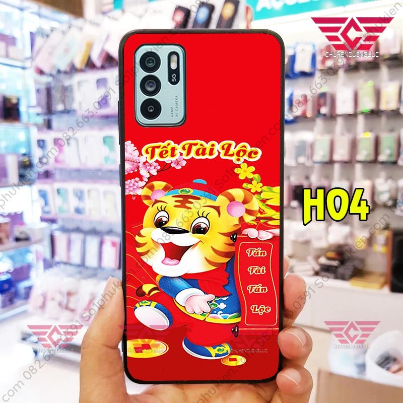 Ốp lưng ép kính Oppo reno 2 reno 2f reno 3 reno 4 reno 5 reno 6z in hình Tết 2022