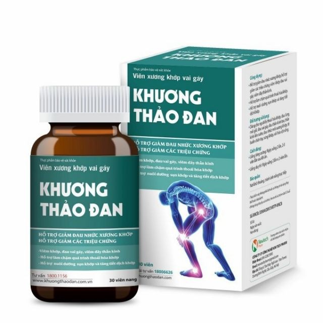KHƯƠNG THẢO ĐAN - Viên xương khớp hỗ trợ giảm đau, giảm các triệu chứng viêm và phục hồi sụn khớp.