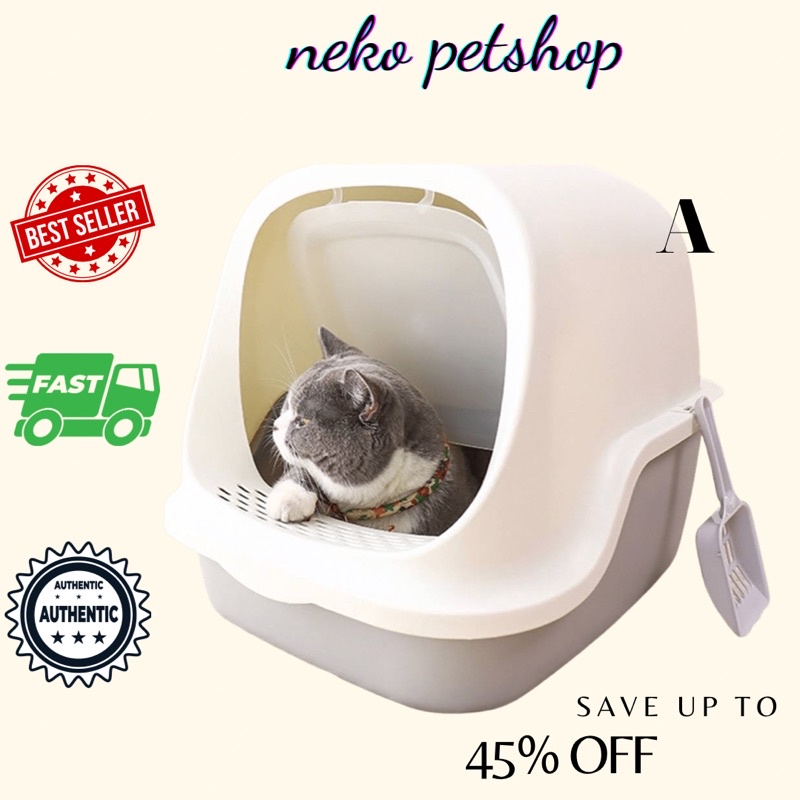 Nhà vệ sinh có nắp cho mèo kitty