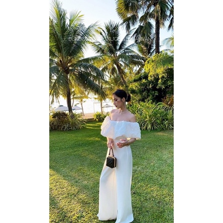 BỘ JUMP TRẮNG TRỄ VAI BÈO HOA NỔI SIÊU XINHH