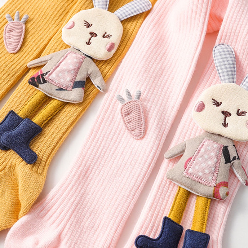 Quần Tất Cotton Giữ Ấm Co Giãn Cho Bé Gái