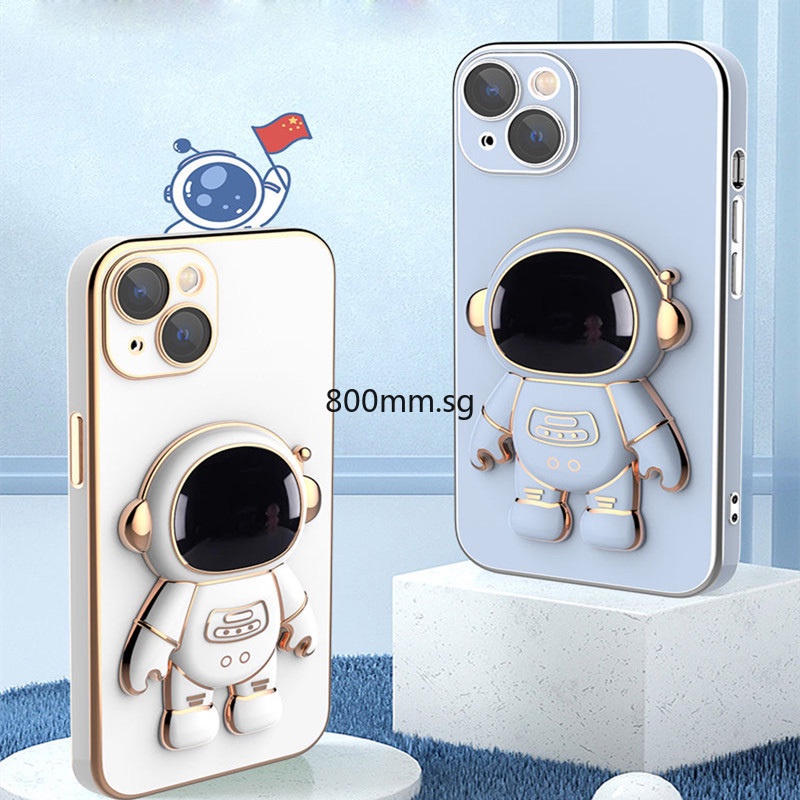 Ốp Điện Thoại Mạ Điện Chống Sốc Hình Phi Hành Gia Cho Xiaomi 12 11T Pro Mi 11 Ultra Lite 5G NE