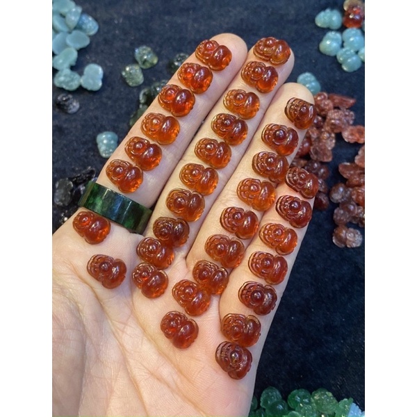 Nhẫn tì hưu thiên lộc đá granet mệnh Hoả Thổ