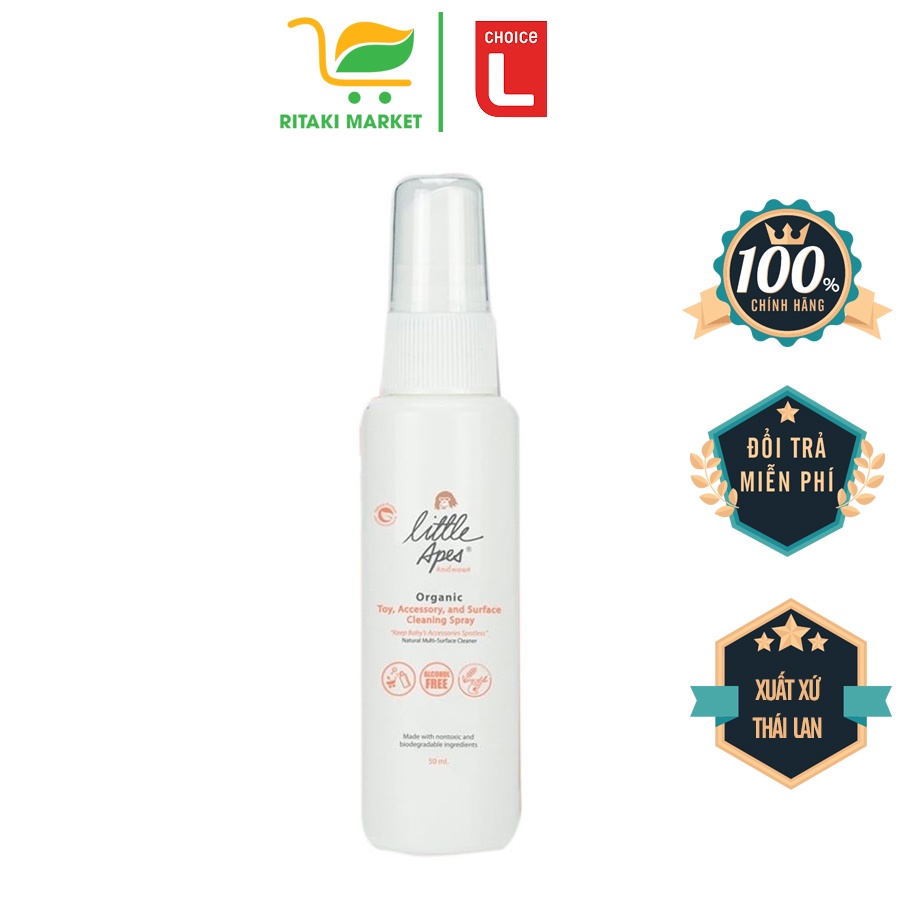 Xịt Kháng Khuẩn Đa Năng Cho Mọi Vật Dụng Little Apes 50ml