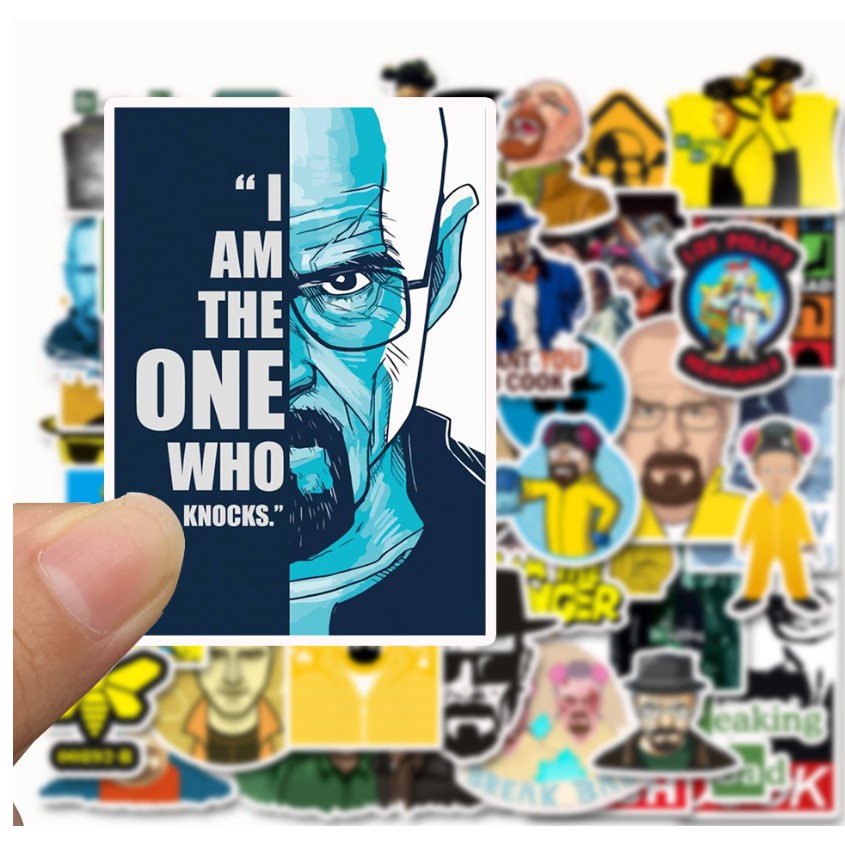 Bộ 50 sticker vinyl chống thấm nước hình ảnh BREAKING BAD cổ điển dễ thương trang trí ván trượt/ván trượt tuyết