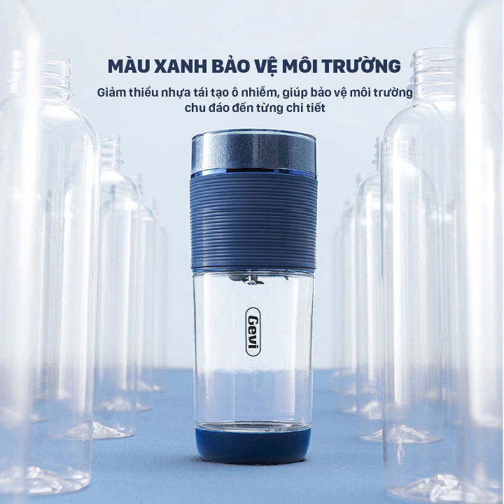 Máy Xay Sinh Tố Tạo Gas Gevi 260ml 50W, Bảo Hành 12 Tháng