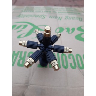 5 BÉC PHUN SƯƠNG 7 HƯỚNG ĐẦU ĐỒNG ren 21 không có van áp