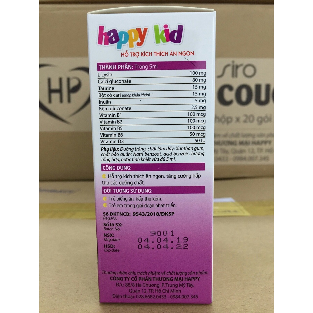 Hỗ trợ bé ăn ngon Happy Kid