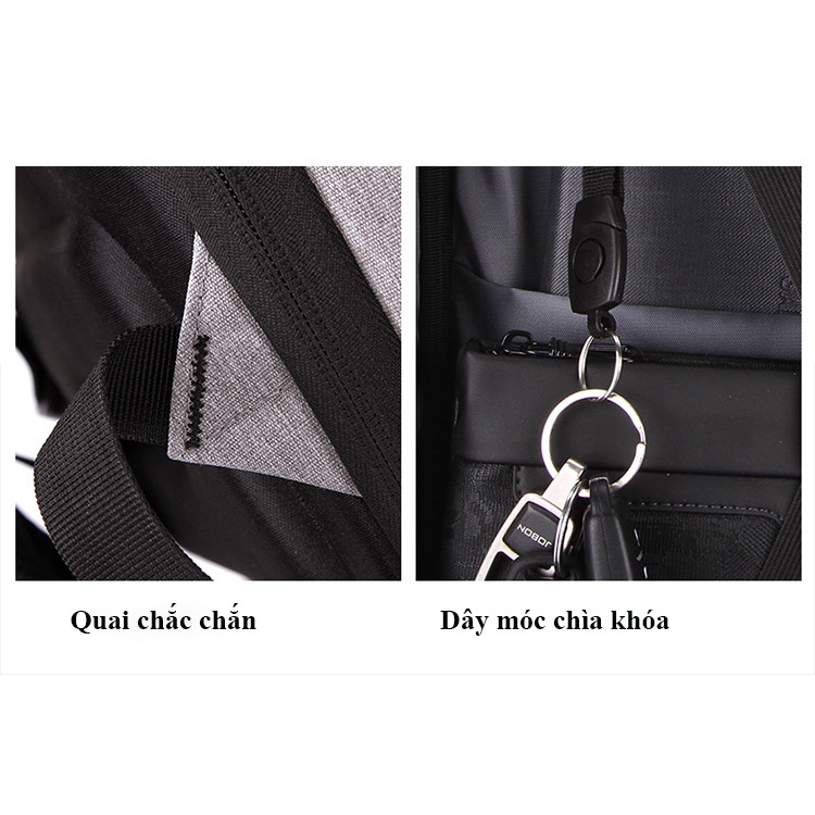 Balo chống sốc Laptop Macbook có khóa chống trộm hiện đại dành 13 inch đến 17 inch, PKC-BL18