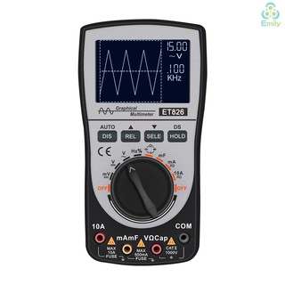 [Hàng Hot]2-in-1 Intelligent Digital Oscilloscope Multimeter DC/AC Current Voltage Resistance Frequency Diode Tester 4000 Counts 20KHz Analog Bandwidth 200Ksps Maximum Real-Time Sampling Rate with Analog Bar Graph
