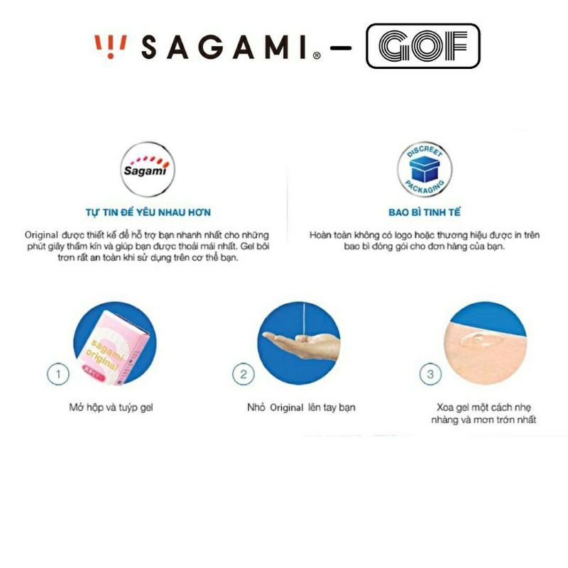 Gel bôi trơn Sagami Original - tuýp 60g -chiết xuất từ các thành phần và gốc nước tự nhiên an toàn.