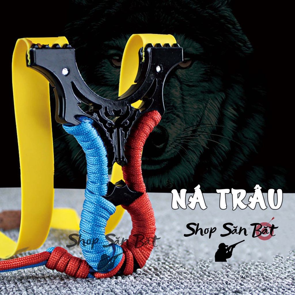 [Ná Cao Su Mắt Trâu Đen] Ná Cao Su Chạc 8 Cao Cấp Chắc Chắn - Tặng Kèm Lục Giác Dây Thun Siêu Đẹp