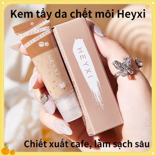 Kem tẩy da chết môi Heyxi Cafe 15g làm sạch sâu giúp môi mềm mại hơn