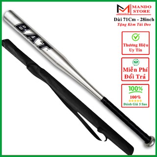 [Màu Bạc + Túi] Gậy Bóng Chày Dài 71cm - 28 inchs – Tặng Kèm Túi Đựng Cao Cấp Màu Bạc - Hợp Kim Cao Cấp