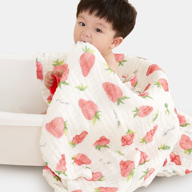 Khăn Tắm Màn Vải Xô 6 Lớp, Chất Mềm Thấm Hút Có Thể Làm Chăn Đắp_mã 6lop