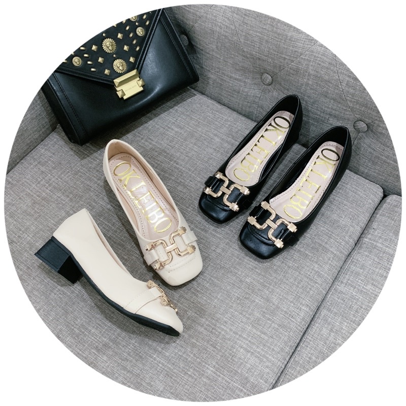 Giầy gót đính khoá