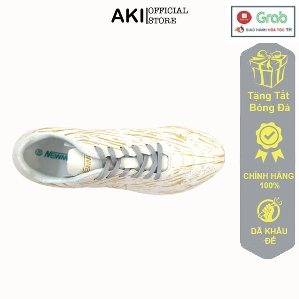 Giày Đá Banh Nam Cỏ Nhân Tạo Newmos Neo Sense Plus Trắng Thể Thao Thời Trang Chính Hãng - Np005