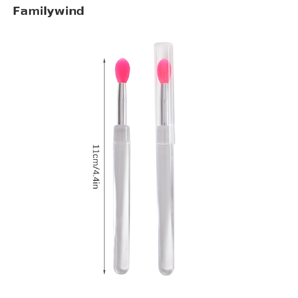 [Hàng mới về] Set 2 cọ tô son môi bằng silicone kèm nắp chống bụi tiện dụng