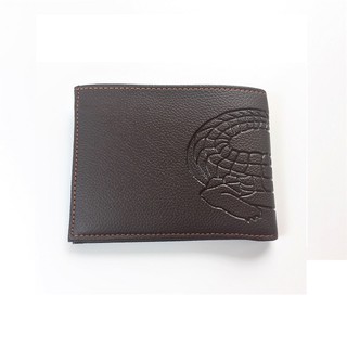 VÍ NGANG, VÍ NAM KIỂU DÁNG THỜI TRANG RẬP HÌNH CÁ SẤU, MÀU ĐEN