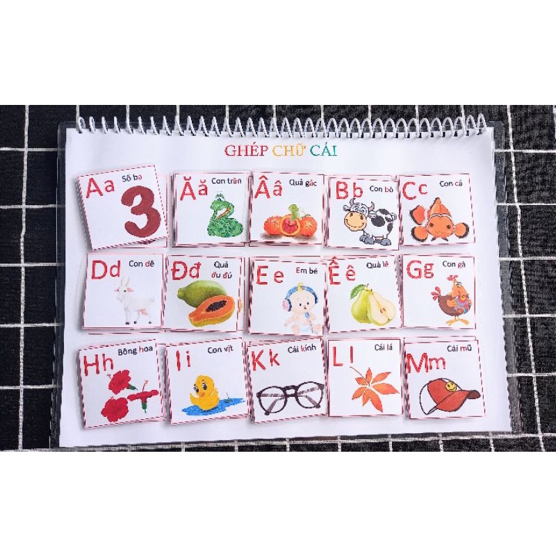 Học liệu bóc dán chữ cái Tiếng Việt