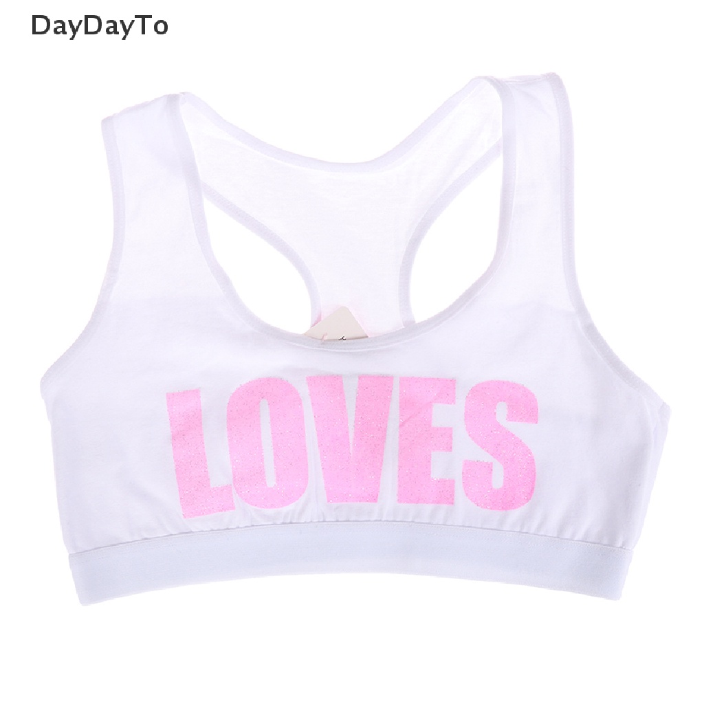Áo Ngực Thể Thao Dây Bản Rộng Bằng Cotton In Chữ Dành Cho Nữ