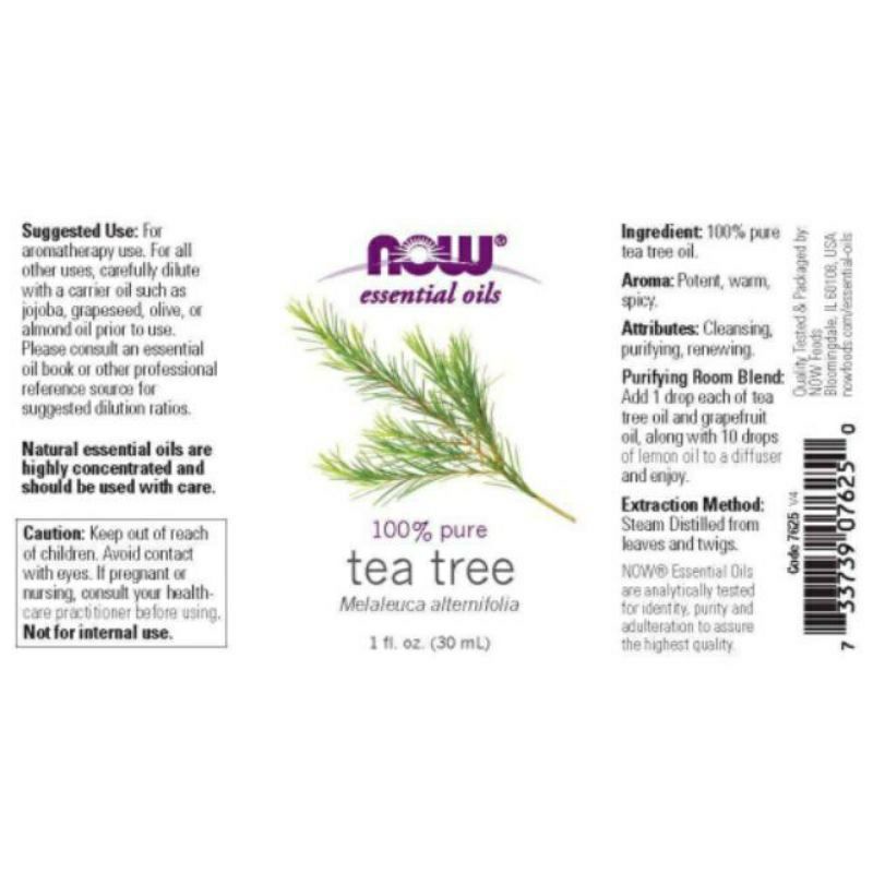 [3/2023] Tinh dầu Tràm Trà Now Organic Essential Oils Tea Tree 30ml