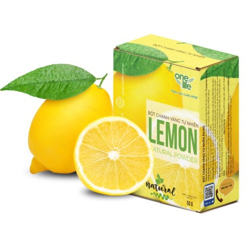 Hộp 50gr Bột Chanh Vàng Tự Nhiên ONELIFE  nguyên chất, giảm cân, không đường