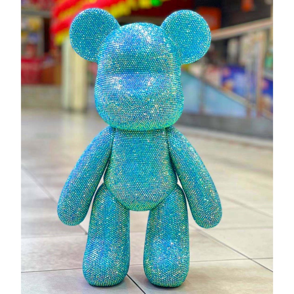 [Mã LIFEXANH03 giảm 10% đơn 500K] Gấu đính đá handmade tự làm bearbrick size 53 hottrend tiktok đủ màu sẵn hàng