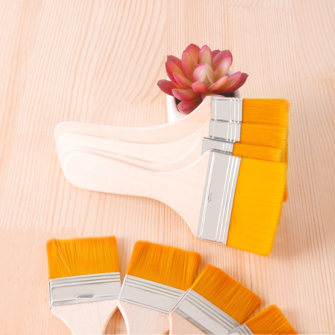 Cọ vẽ màu cam bản lớn nhiều size - panhxo sơn nước