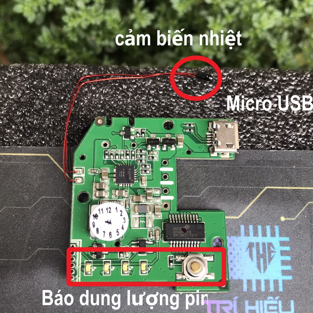 Mạch sạc và báo dung lượng pin 1S, kiêm tăng áp 5V