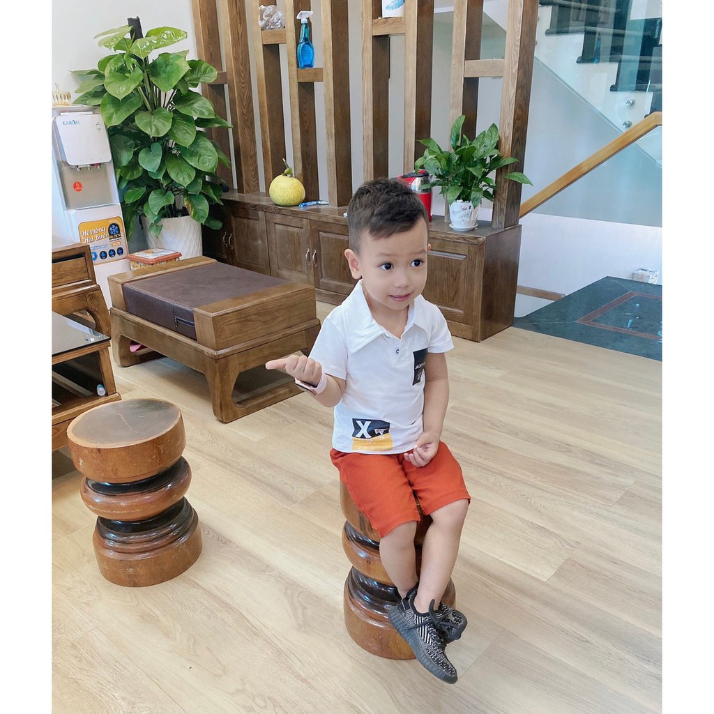 Bộ đồ cộc tay bé trai mùa hè chất liệu cotton đáng yêu (5-20kg) | BigBuy360 - bigbuy360.vn