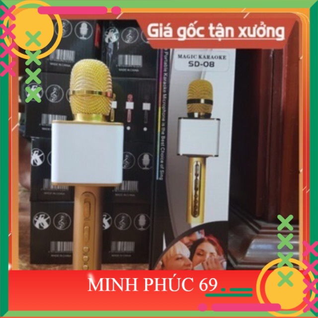 Mic Karaoke Magic SD-08 Hàng Loại 1 Âm Thanh Chuẩn Loa To