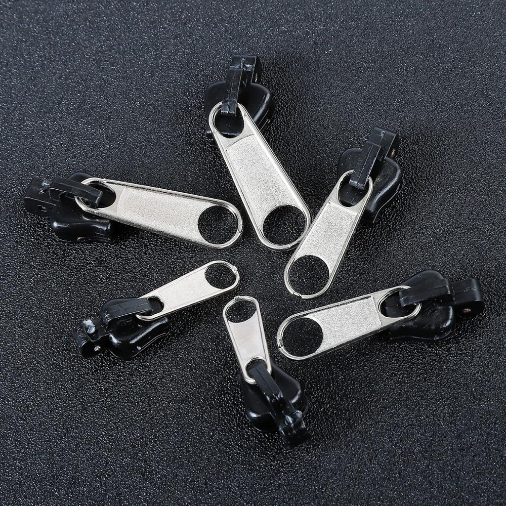 6pcs Universal Fix Zipper Repair Kit Replacement Zip Slider Teeth Fix Zipper Magic Instant Slider Zipper For Bag Apparel Sewing