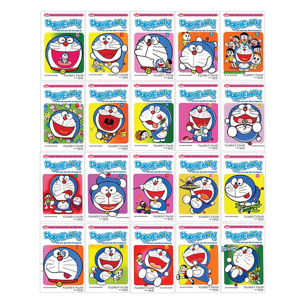 COMBO TRỌN BỘ DORAEMON NGAN - Trọn bộ truyên tranh Doremon 45 cuốn.