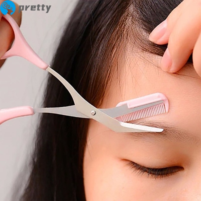 [Hàng mới về] Kéo tỉa lông có đầu lược tiện dụng cho nữ