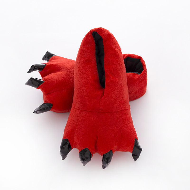 Dép bông đi trong nhà thiết kế hình chân khủng long đẹp mắt