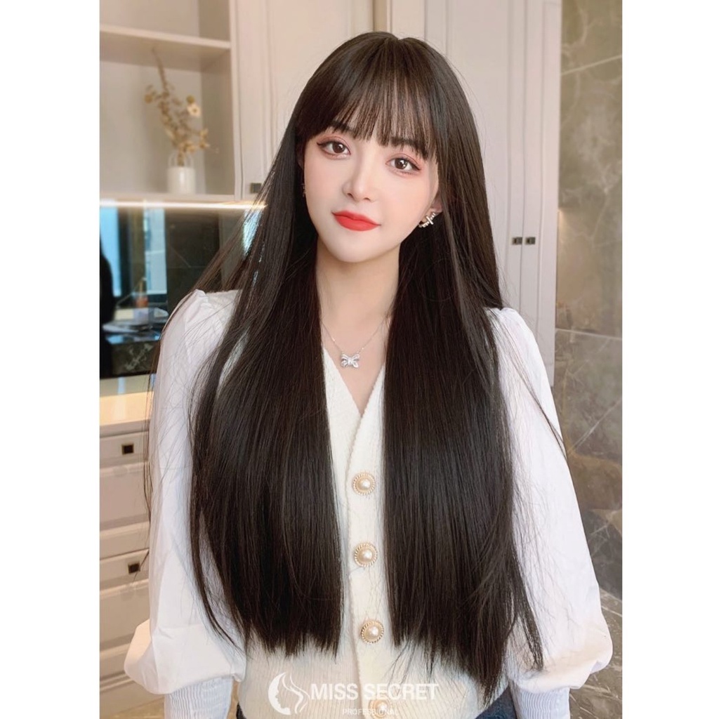Tóc giả nguyên đầu ❤️KOTY BEAUTY❤️ tóc giả nữ cả đầu thẳng ngang TG35