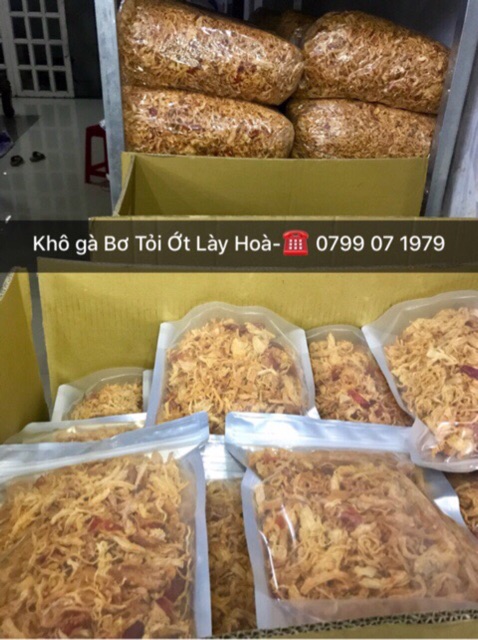 2KG khô Gà Bơ Tỏi cay Lày Hòa