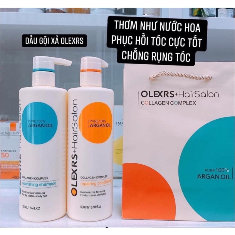 Cặp Dầu gội Xả Olexrs Cao Cấp Kích Thích Mọc Tóc ,Siêu Mềm Mượt