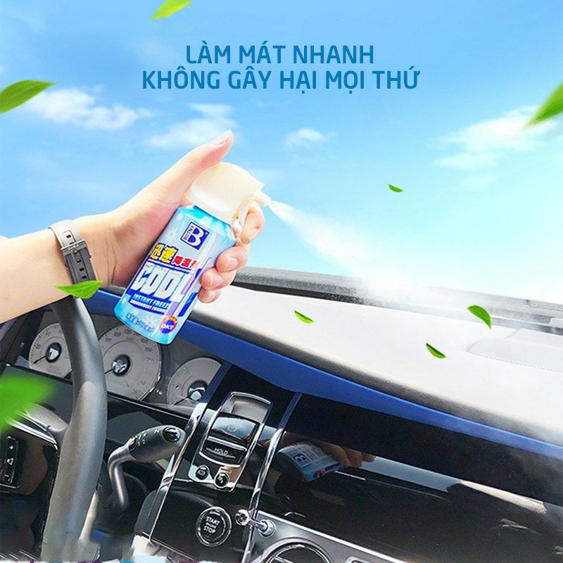 Bình Xịt Lạnh Hỗ trợ giảm nhiệt làm mát quần áo ,khử mùi và giảm nhiệt nội thất xe hơi xua tan cái nóng mùa hè