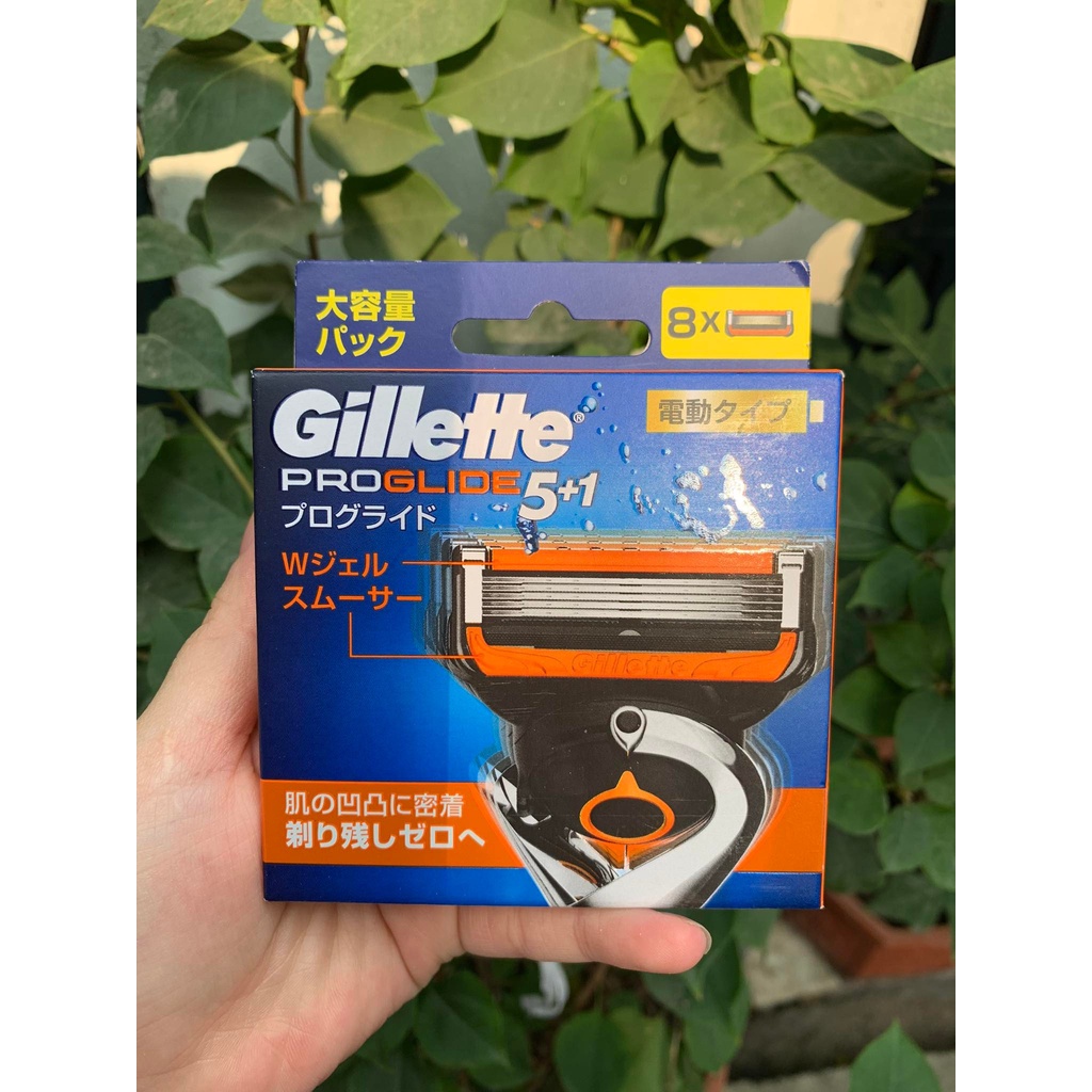 Vỉ 8 lưỡi Dao cạo râu Gillette Fusion 5+1 Nhật bản