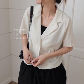 ÁO CROP BLAZER KEM
