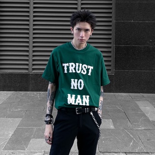 Áo thun unisex form rộng trust no man chất cotton co giãn thấm hút mồ hôi tato