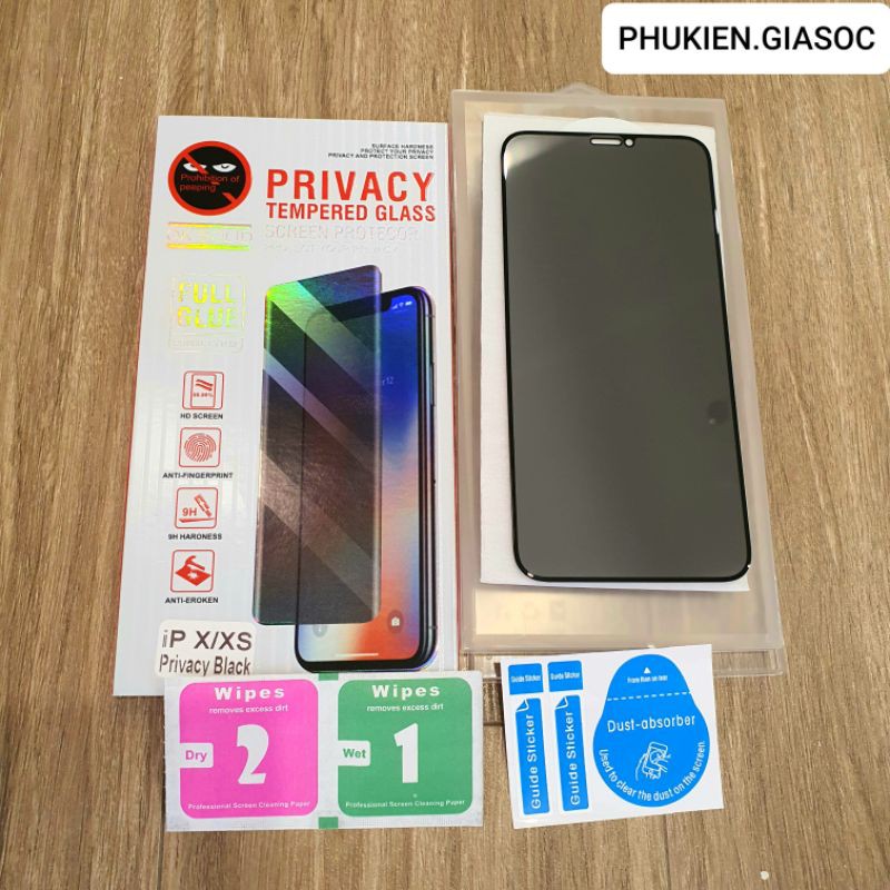 Kính Cường Lực Chống Nhìn Trộm Dành Cho IP 12 12MINI 12PRO 12PROMAX - Full Màn Hình - Loại Tốt